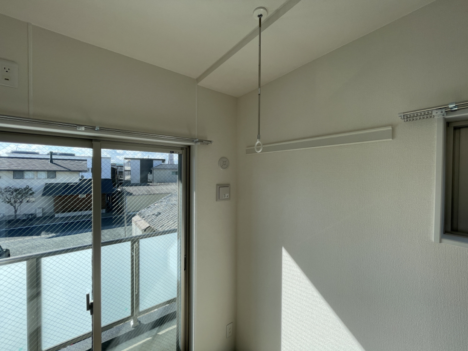 室内物干し付き