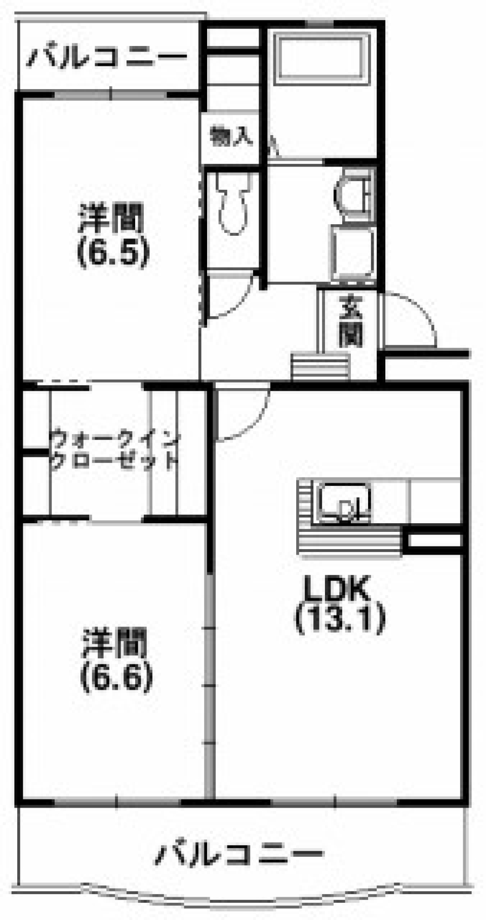 風が通り抜ける、心が弾むの間取り図