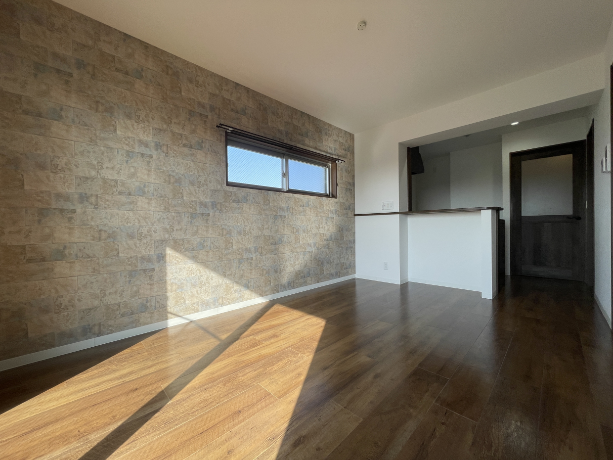 二面採光のリビング