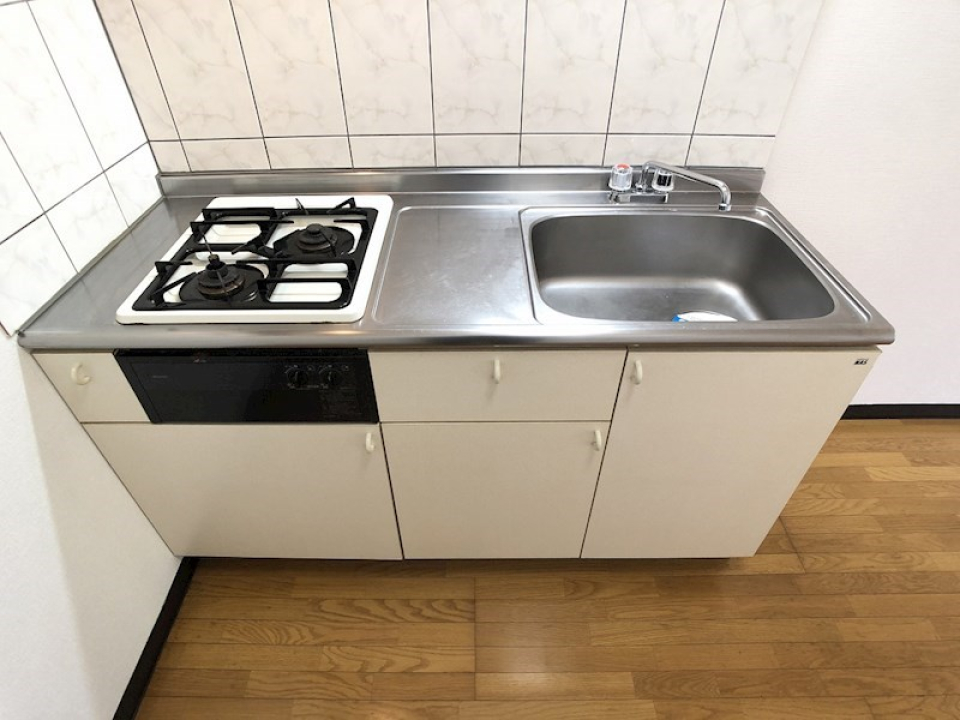 2口ガスコンロ付き