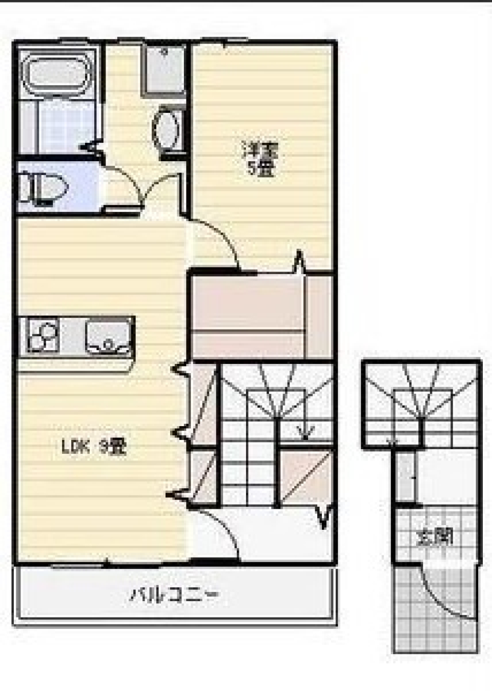 大人のための洗練1LDKの間取り図