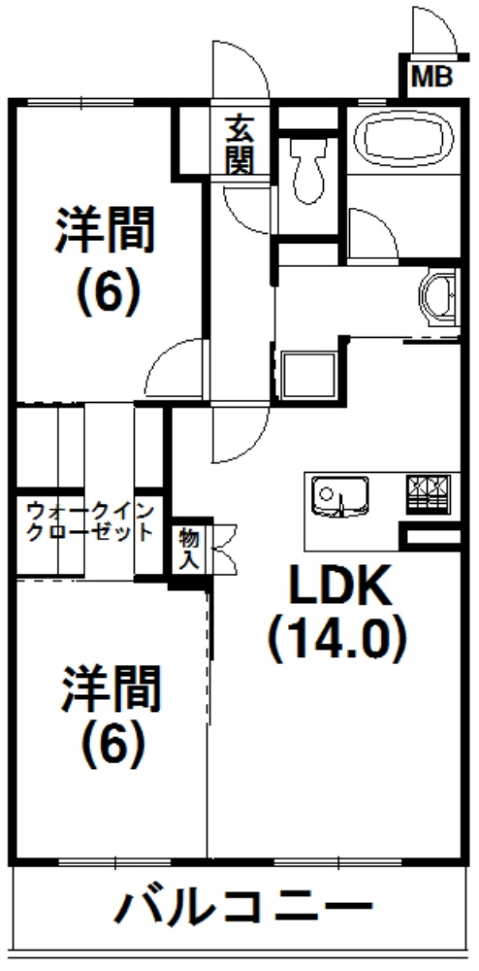自由な動線が心地よいの間取り図