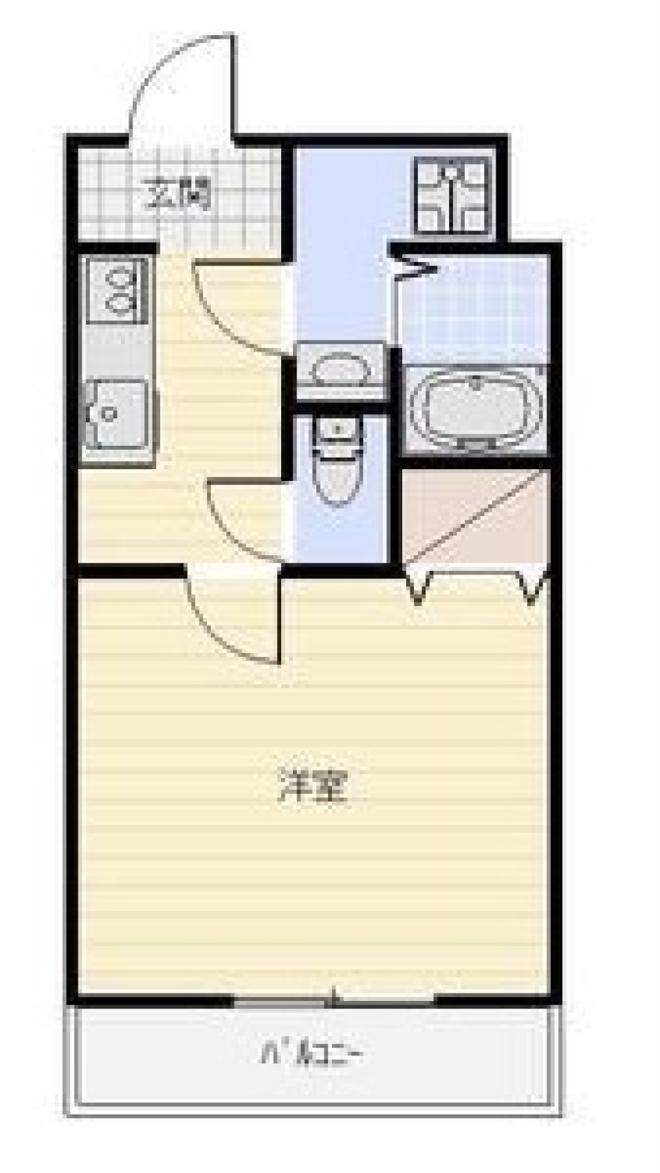 水色タイルでウキウキお料理タイムの間取り図