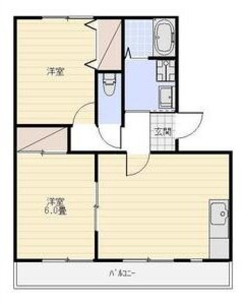 窓の外まで視線が抜けるの間取り図
