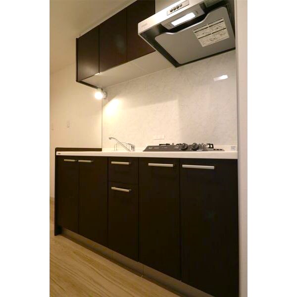 2口コンロ付きのキッチン