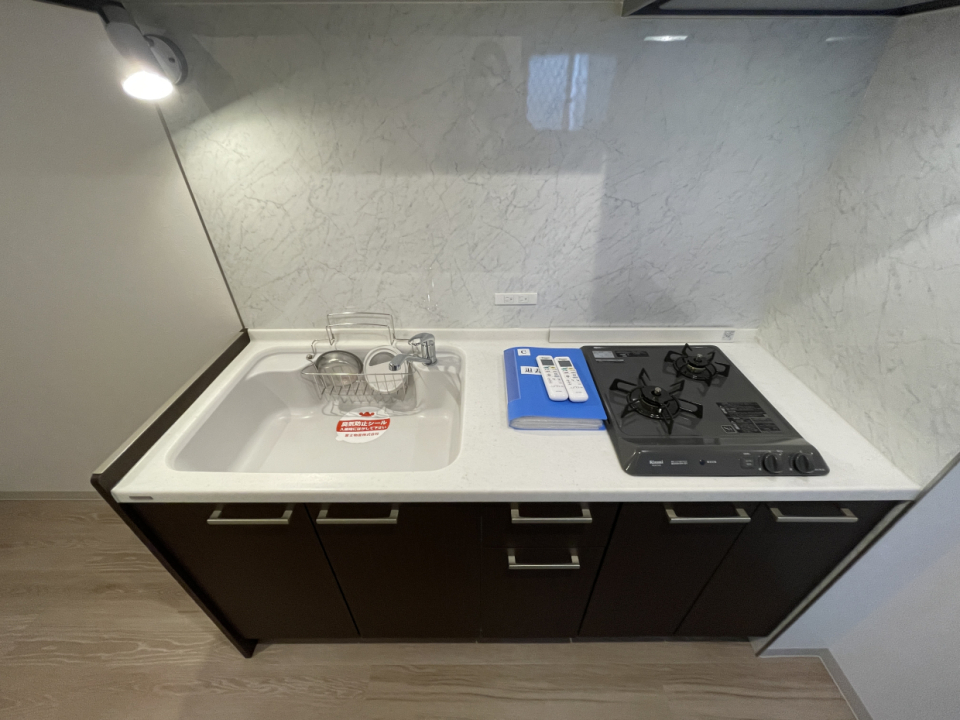 2口ガスコンロ付き