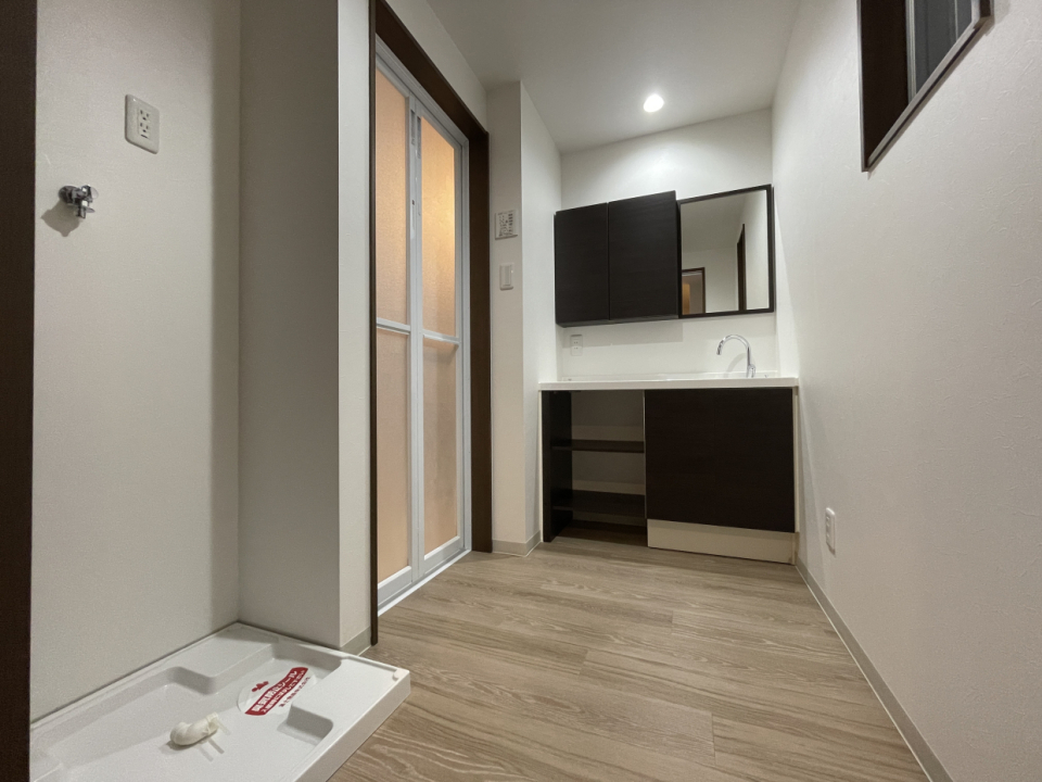 洗面スペースが広々！