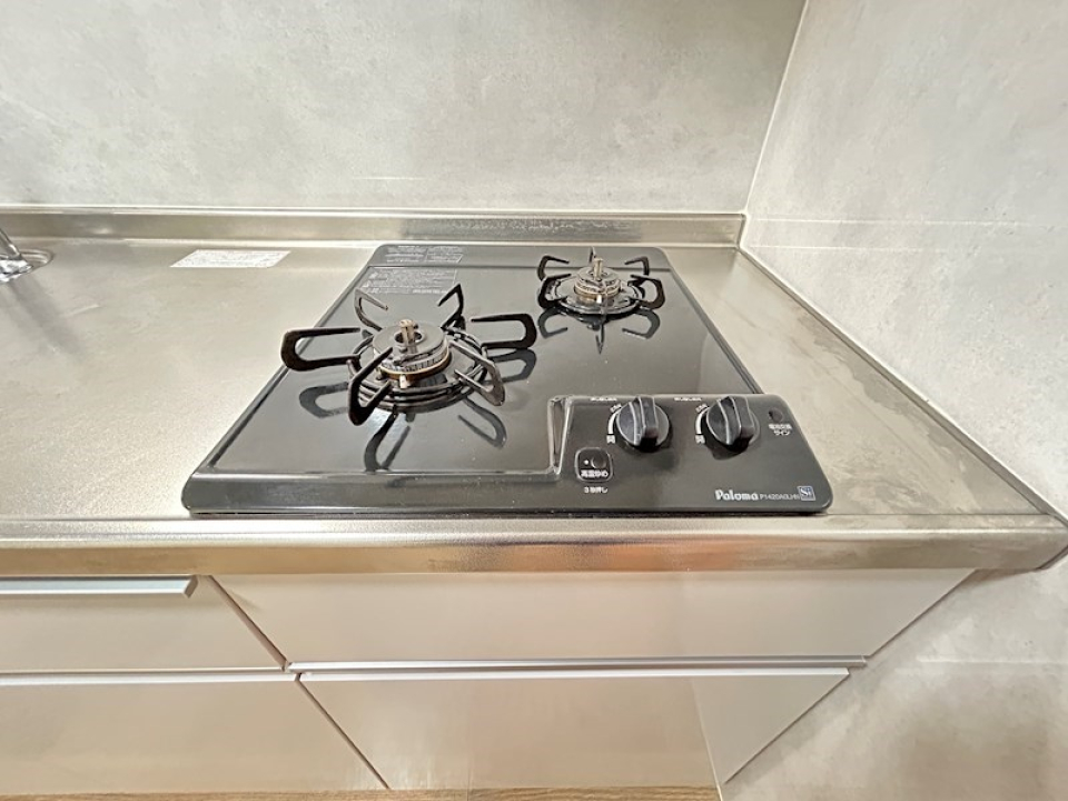 2口ガスコンロ付き