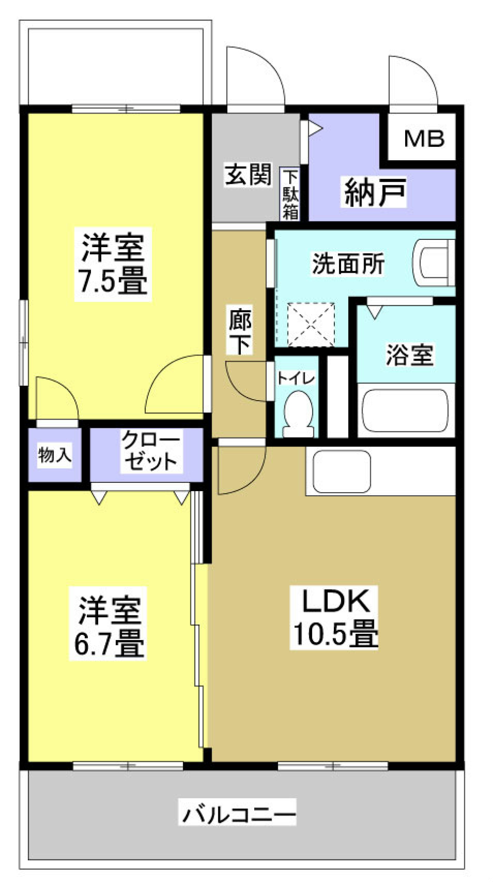 視界に広がる浜名湖ビューの間取り図