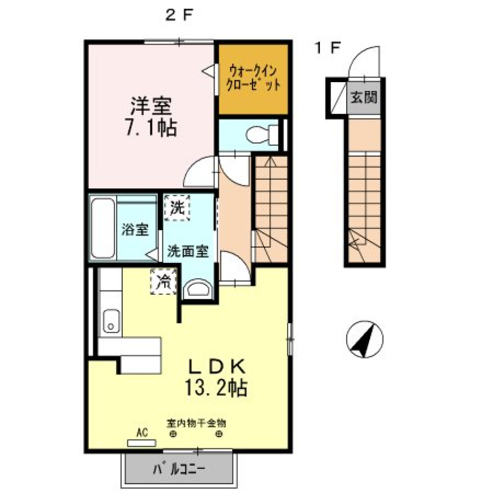 橙色の余韻、水辺にての間取り図