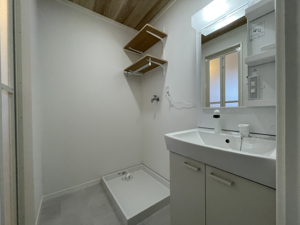 洗面スペースも綺麗！