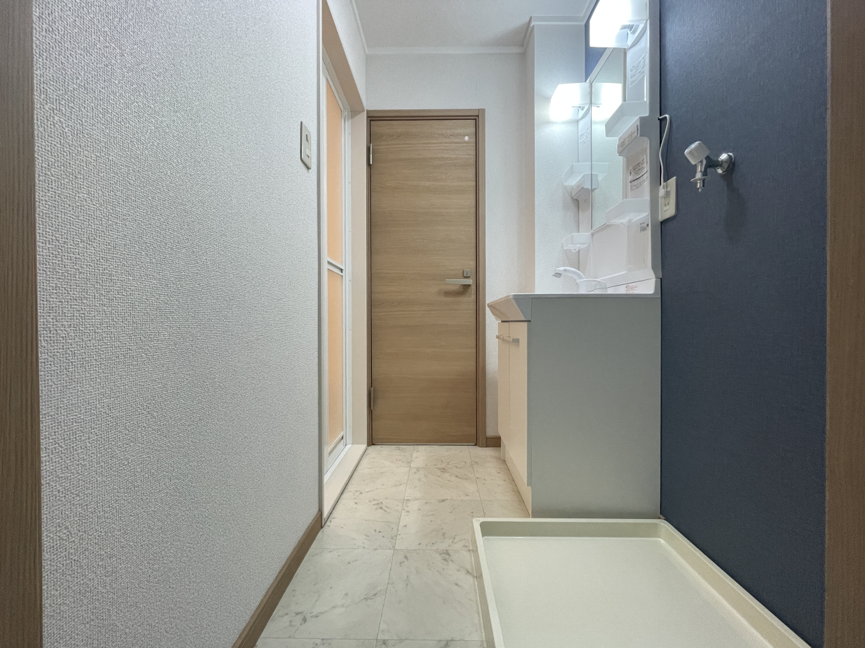 洗面スペースもゆとりのある広さ