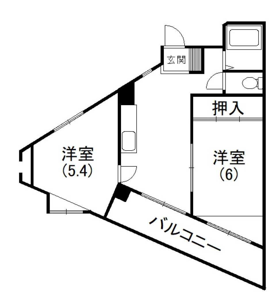 え？三角？の間取り図