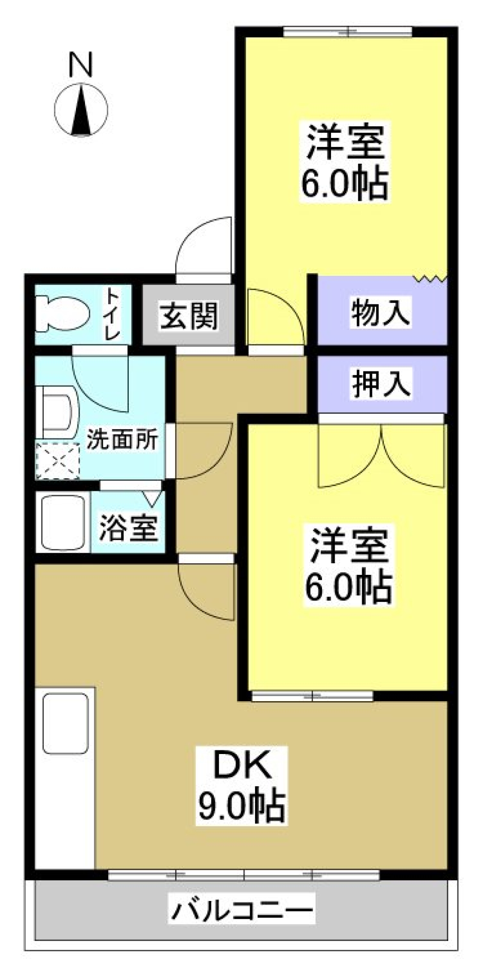 気取らない、自然体にの間取り図