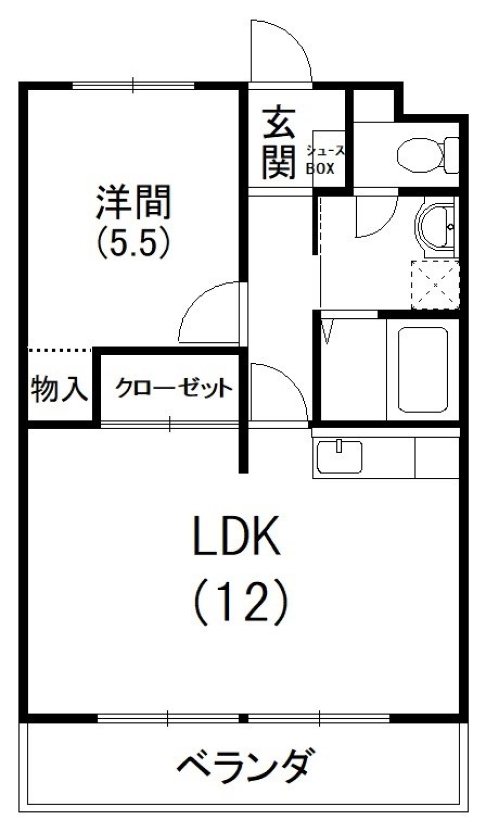 碧と灰のパレットの間取り図