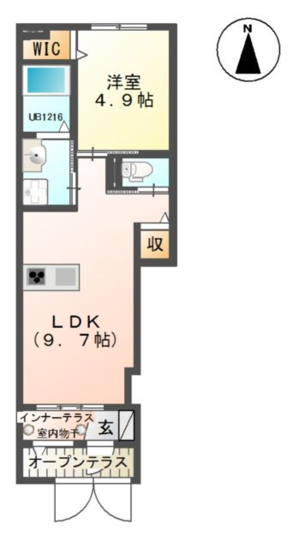 The 清潔感の間取り図