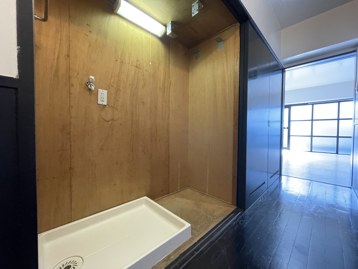 洗濯機も隠せます