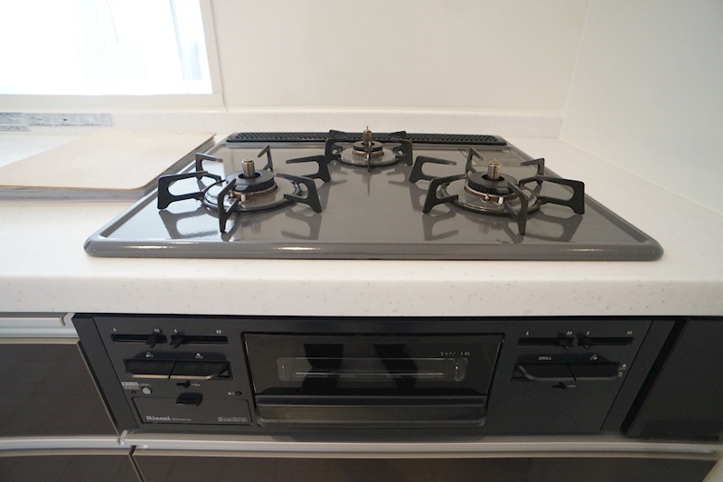 三口コンロでお料理がはかどります