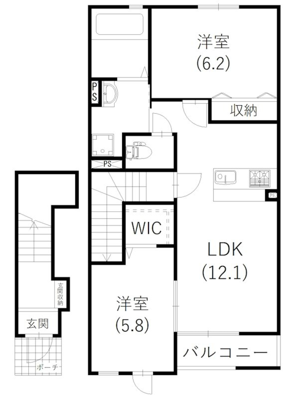 シンプル抜かりないの間取り図
