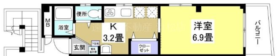 最上階角部屋！眺望GOOD！の間取り図