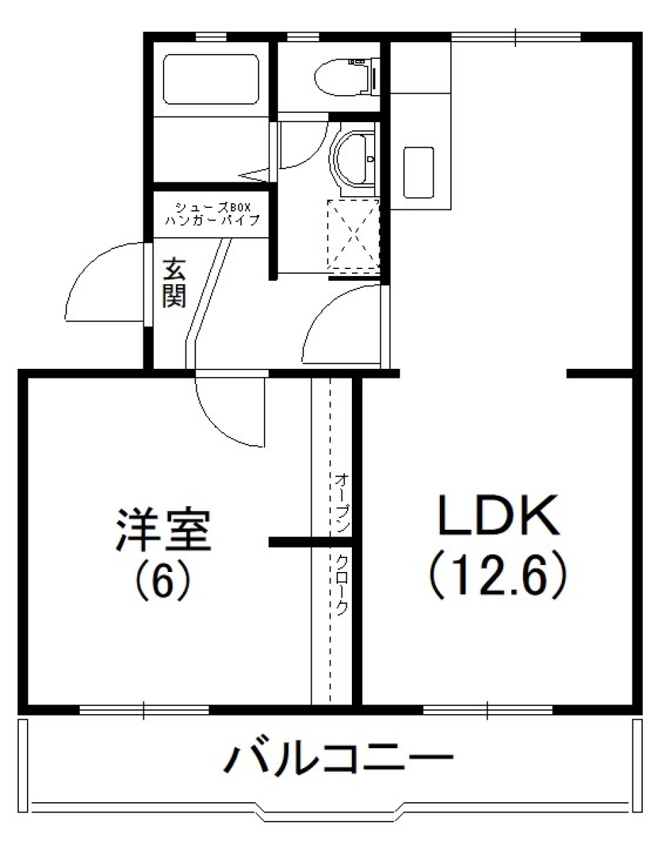 高級感漂う、美術館ような部屋の間取り図