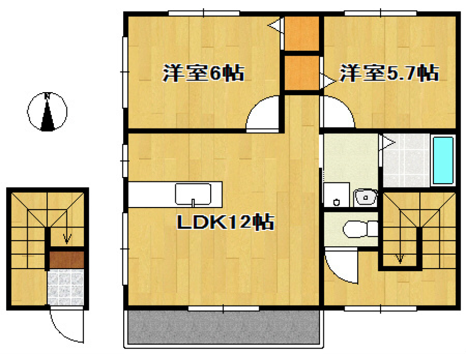 駅も近いし、家族も一緒［ペット可］の間取り図