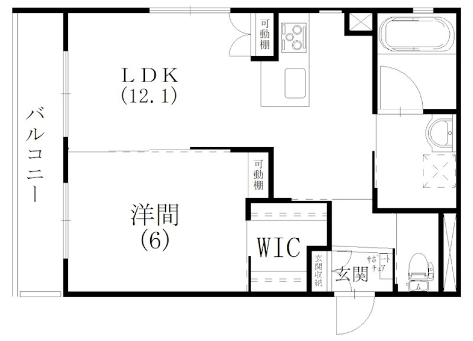 "美しい"を形にするとこんな感じ？の間取り図