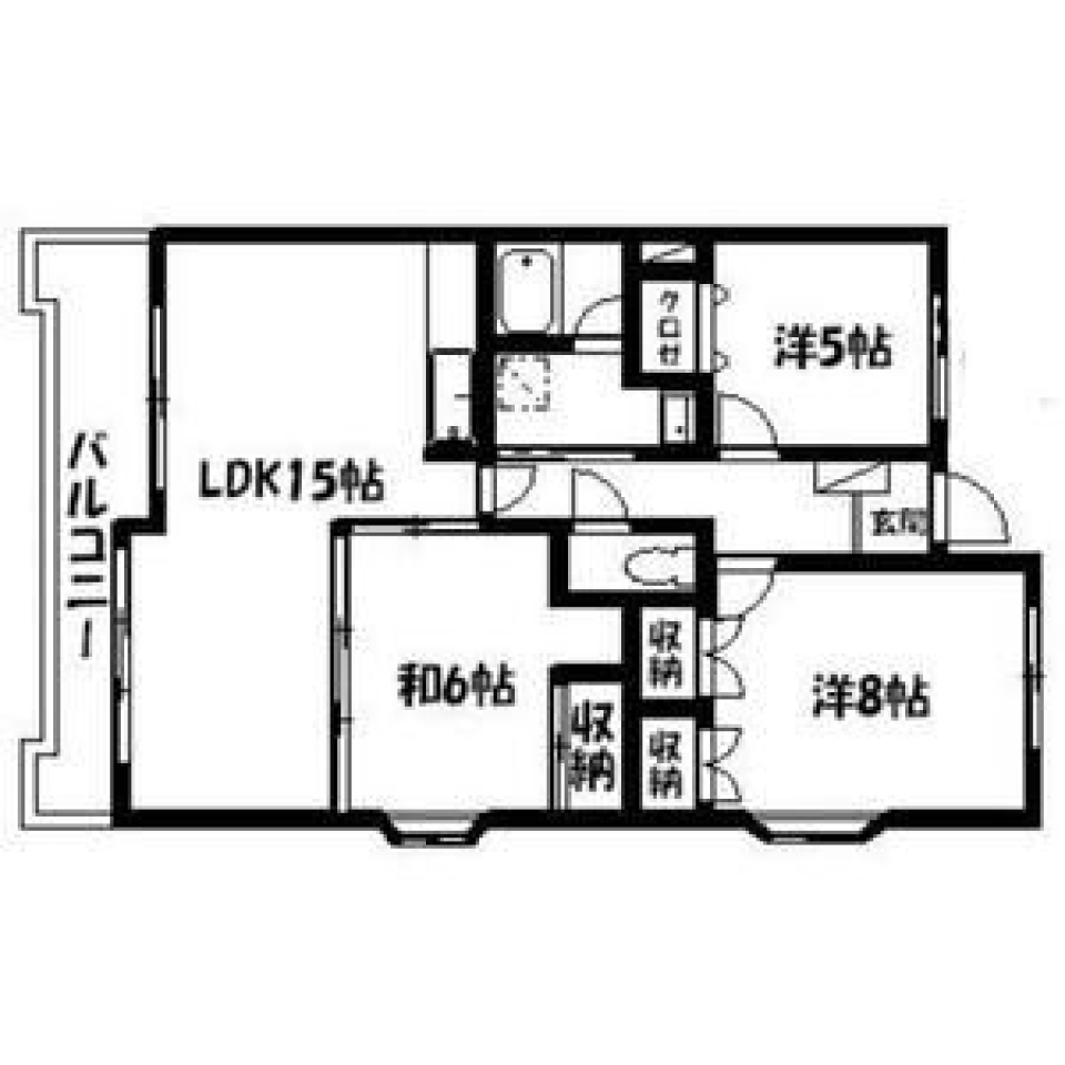 チェックがお出迎え！［ペット可］の間取り図