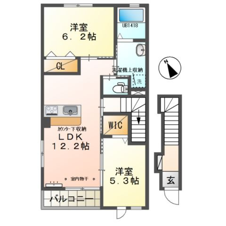 小鳥が口ずさむの間取り図