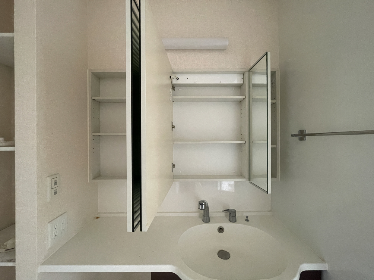 鏡の背面収納で見せたくないものは隠す！！