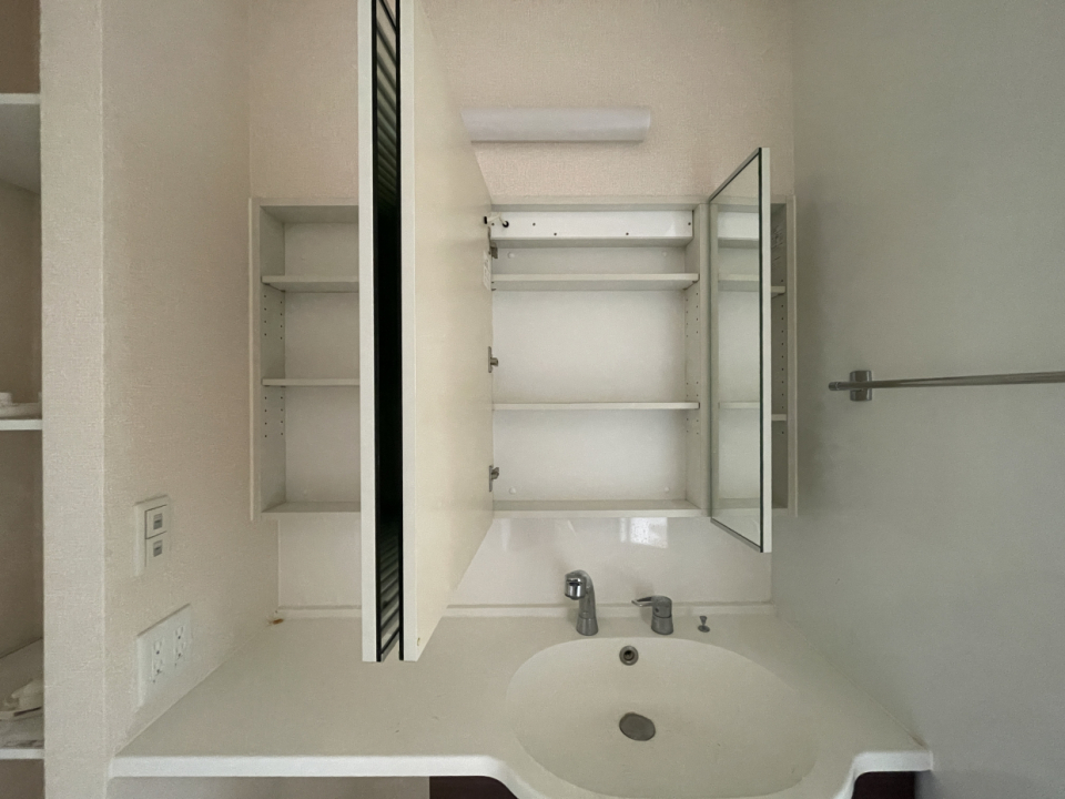 鏡の背面収納で見せたくないものは隠す！！