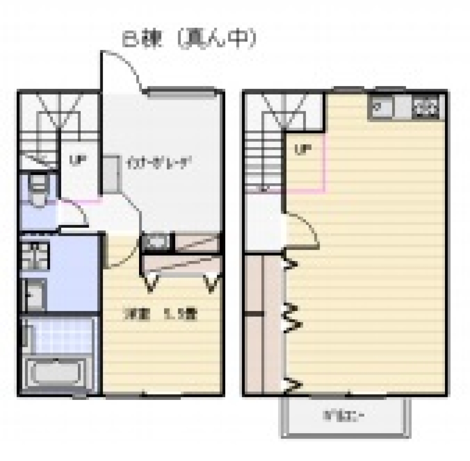 バイクは「インナーガレージ」に。の間取り図