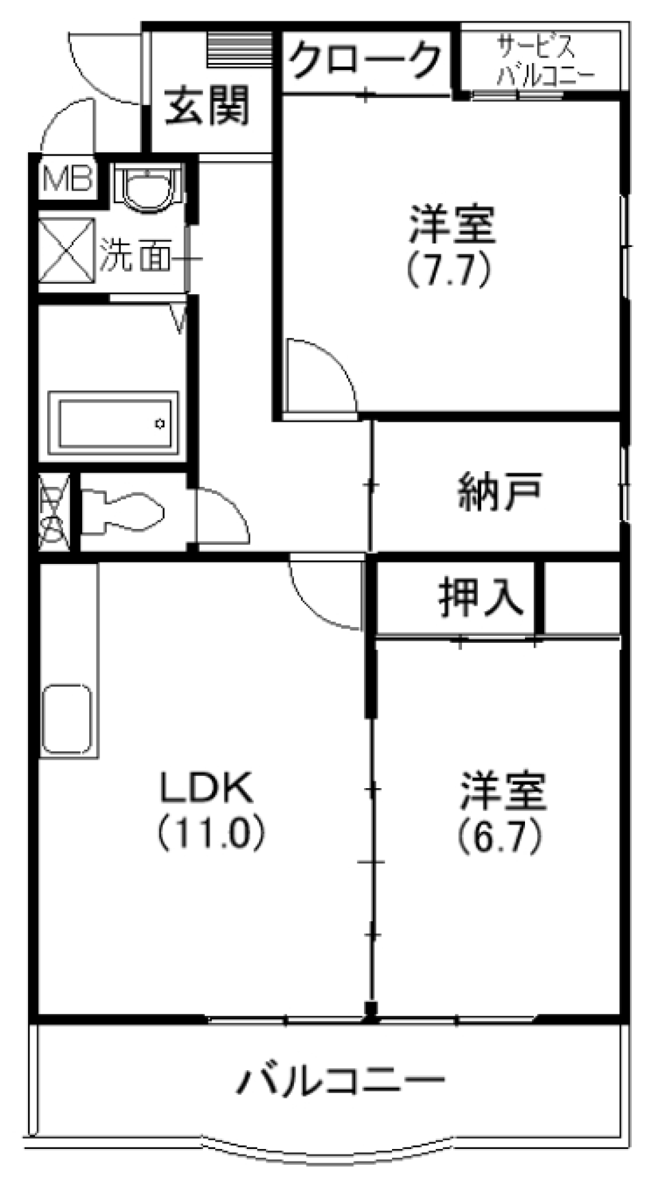 浜名湖の近くでの間取り図