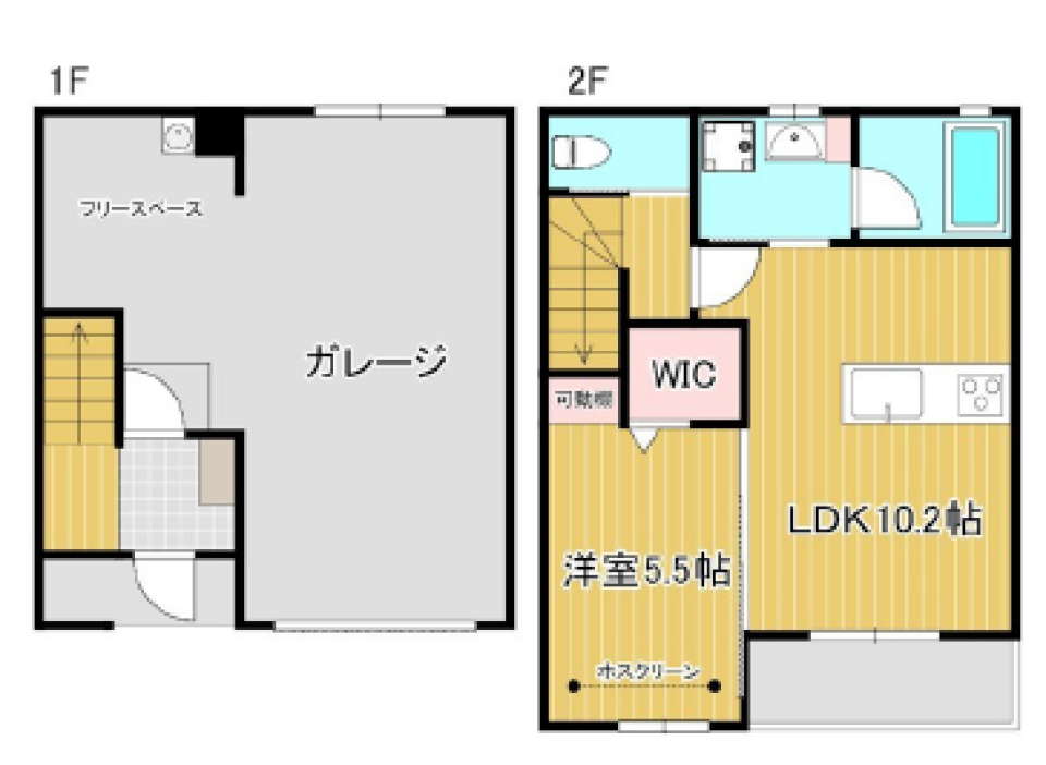 大人の隠れ家［ガレージ］の間取り図