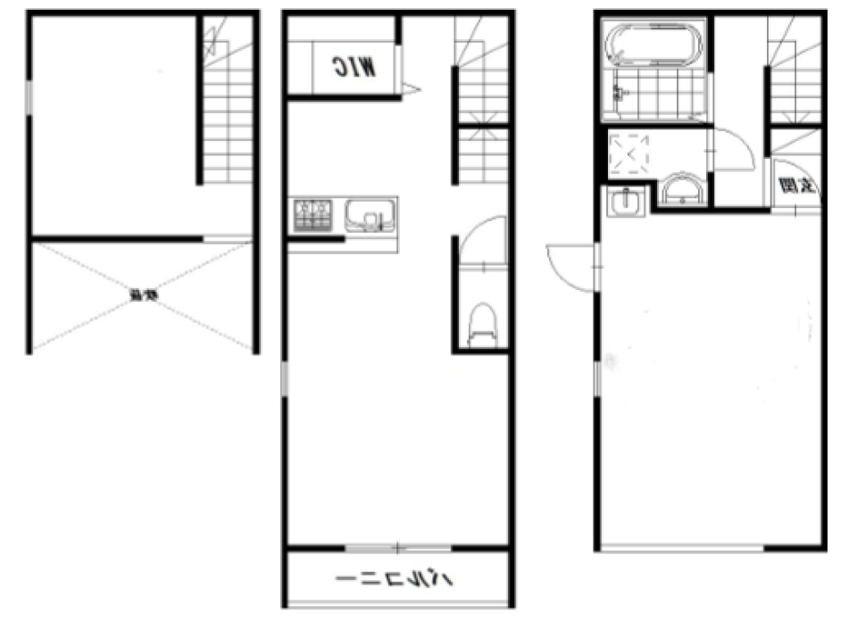 3層をタフに使い倒す［ガレージ］の間取り図