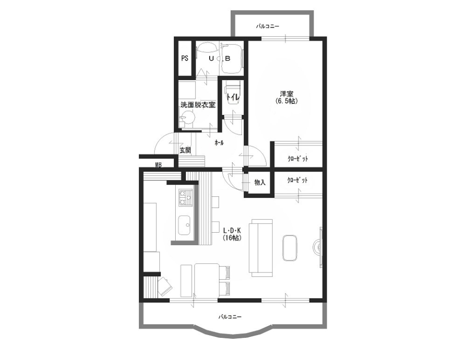 木目のビートの間取り図