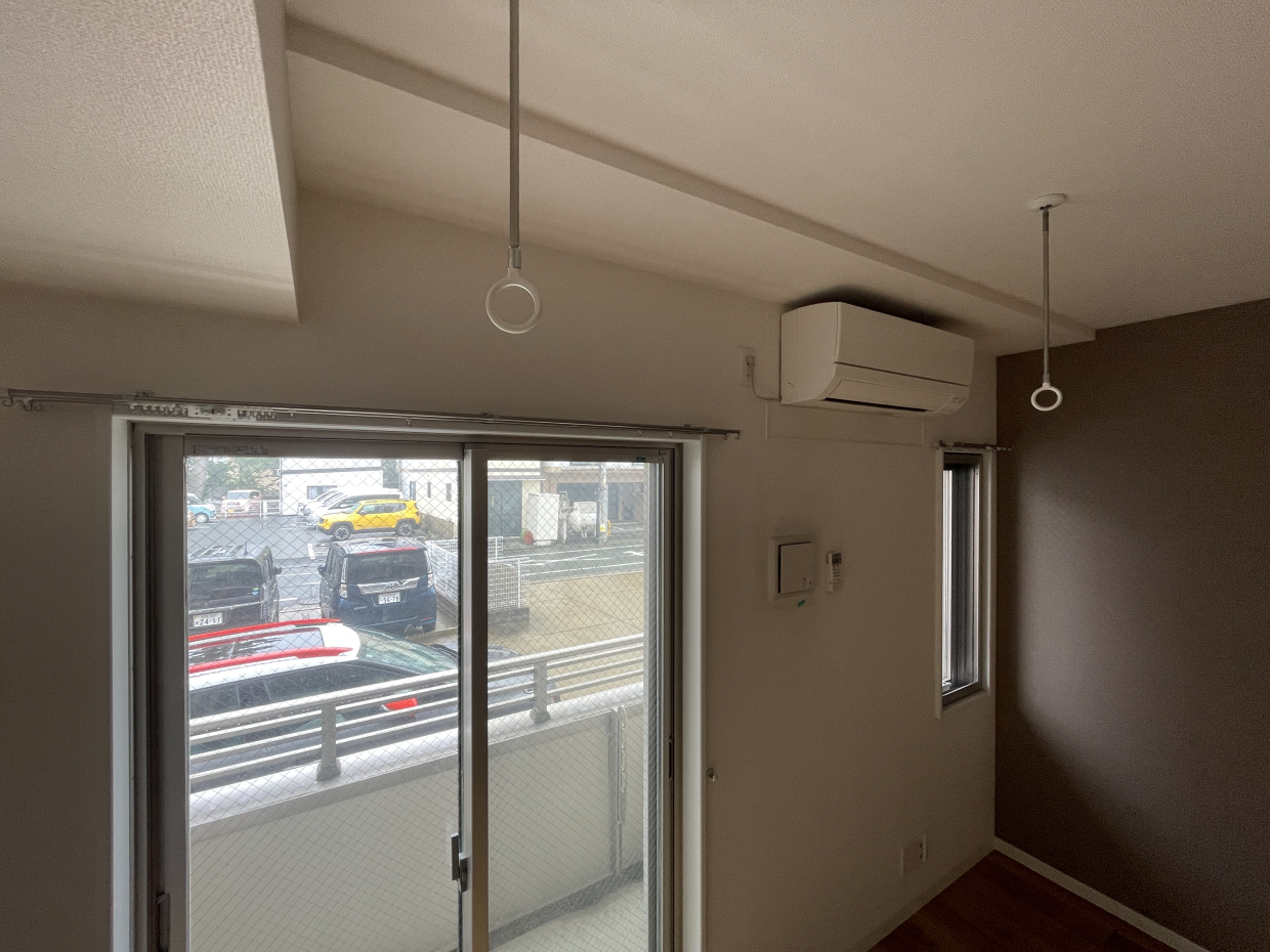 室内物干し付き