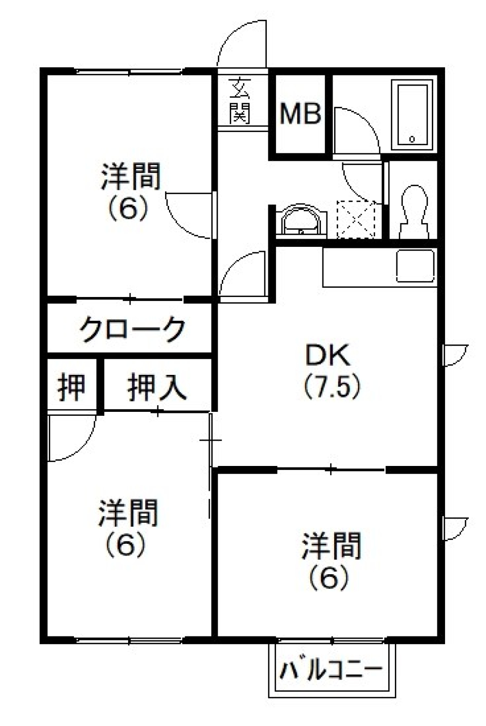 秘める可能性~駐車場3台目可&sim;の間取り図