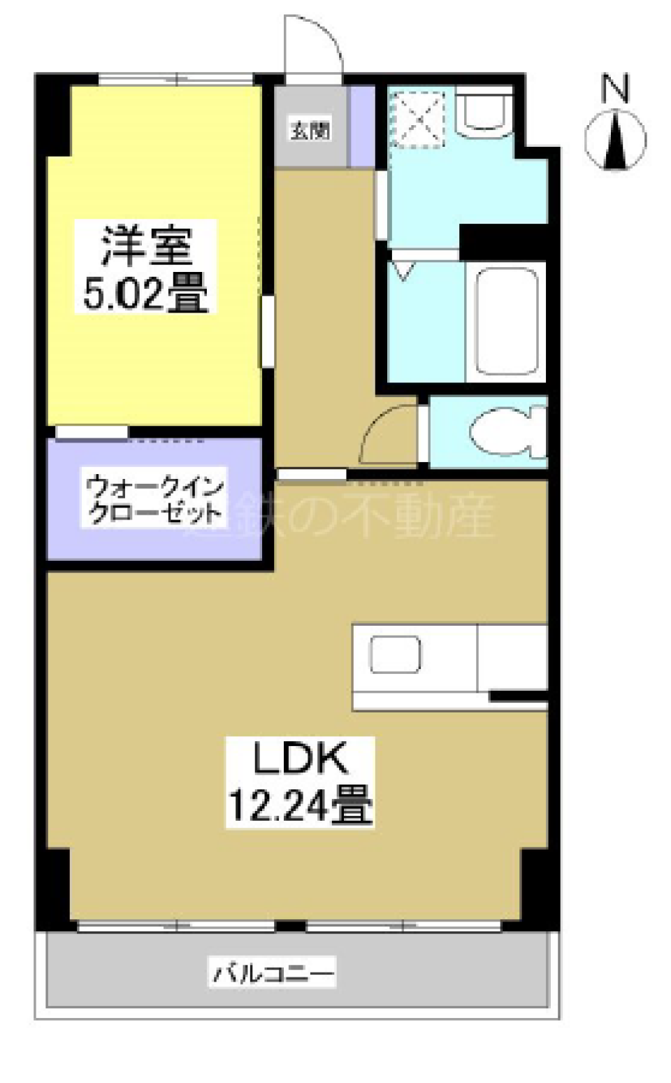お気に入りのマグカップが似合う［ペット可］の間取り図