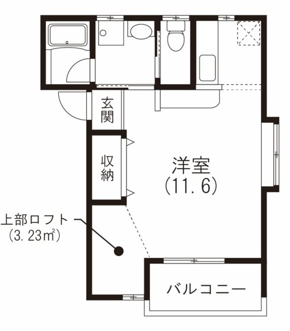 隠れてない隠れ家の間取り図