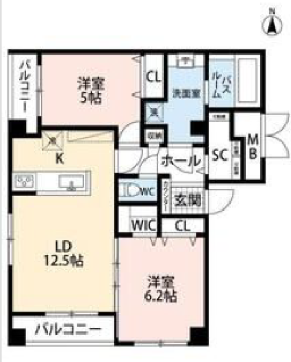 風は、インテリア。の間取り図