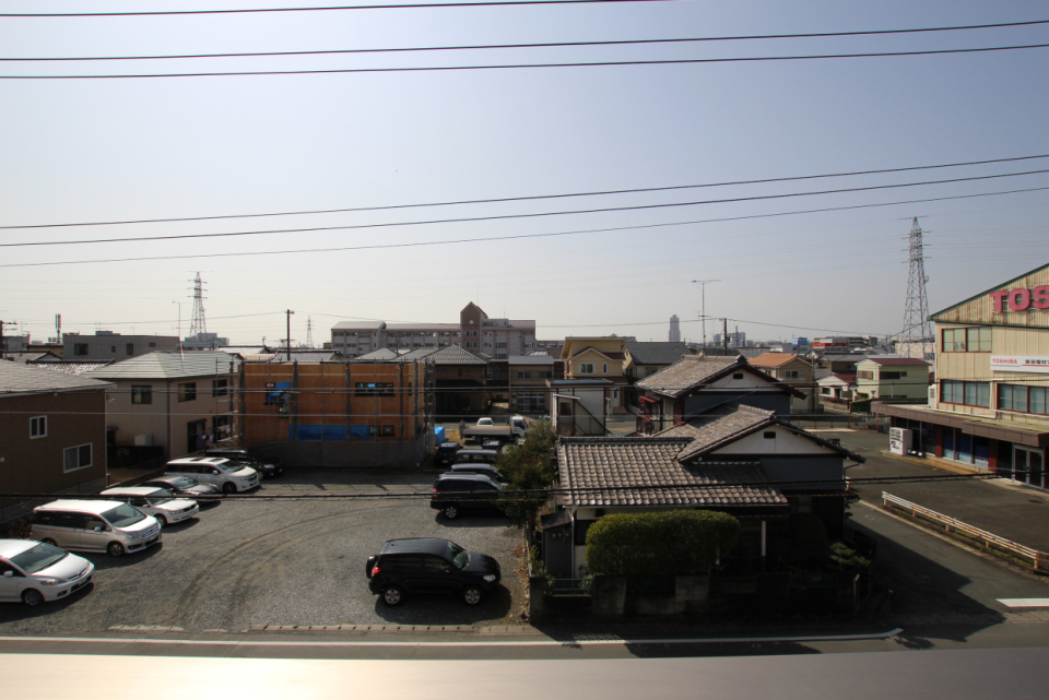 バルコニーから。