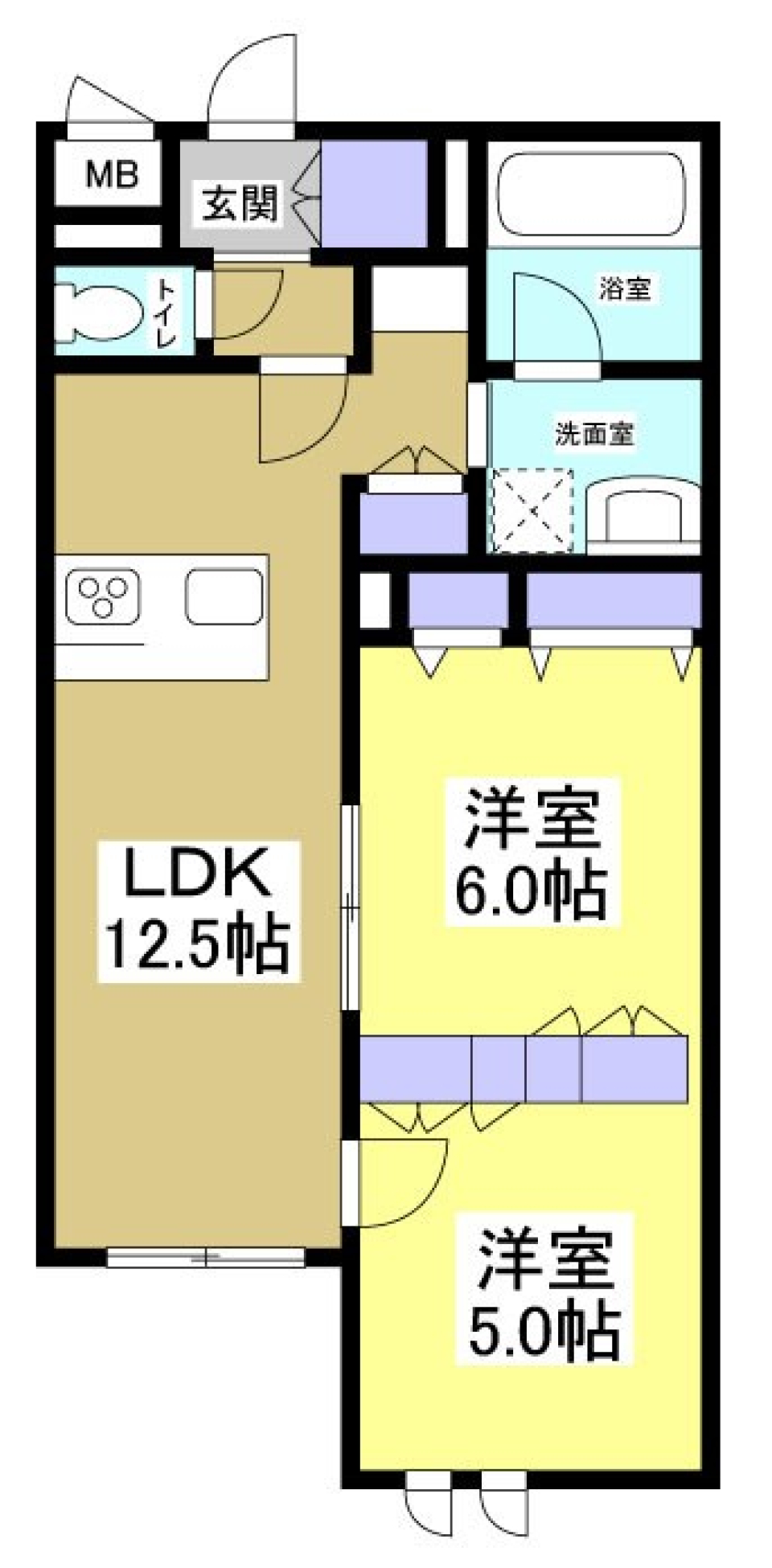Gem Room［ペット可］の間取り図