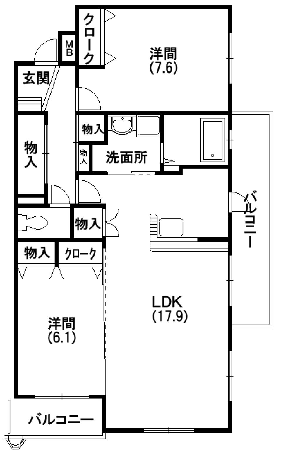 17.9帖？！そしてこの収納力&hellip;の間取り図