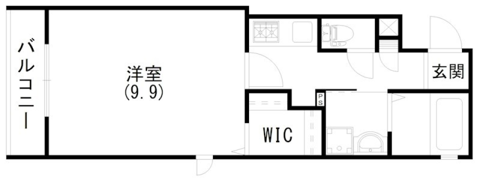 1Kもふもふ［ペット可］の間取り図