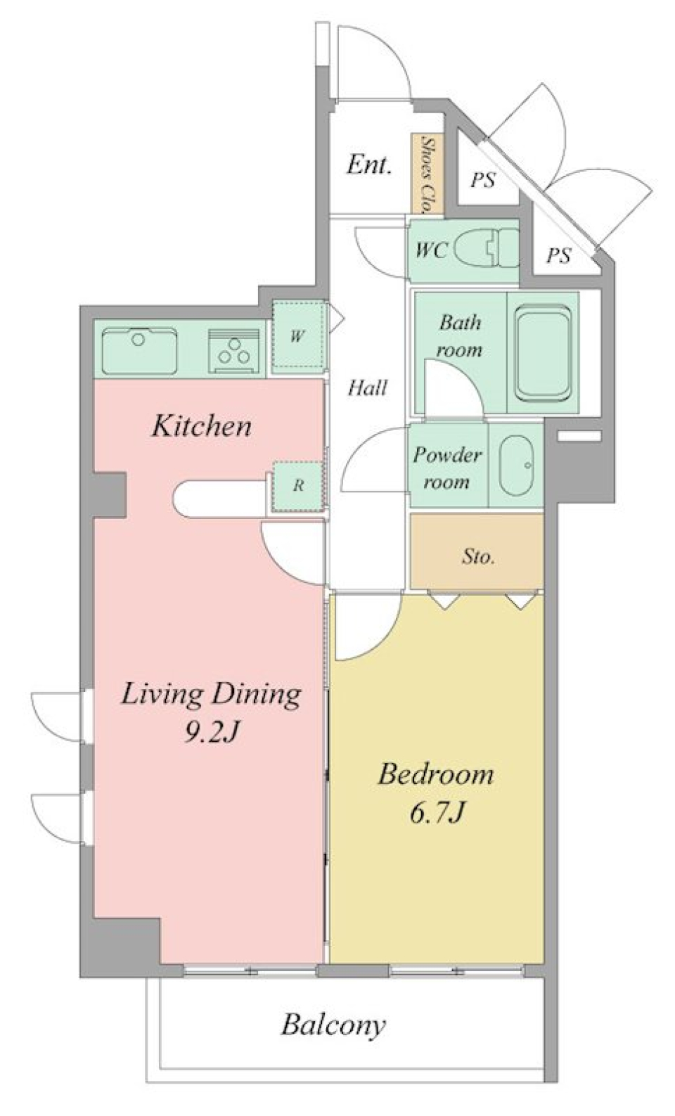 ふらっと湖に［ペット可］の間取り図