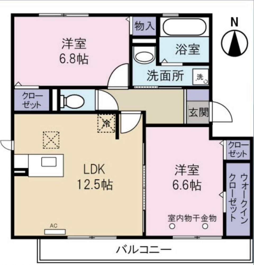 しっぽふりふり［ペット可］の間取り図