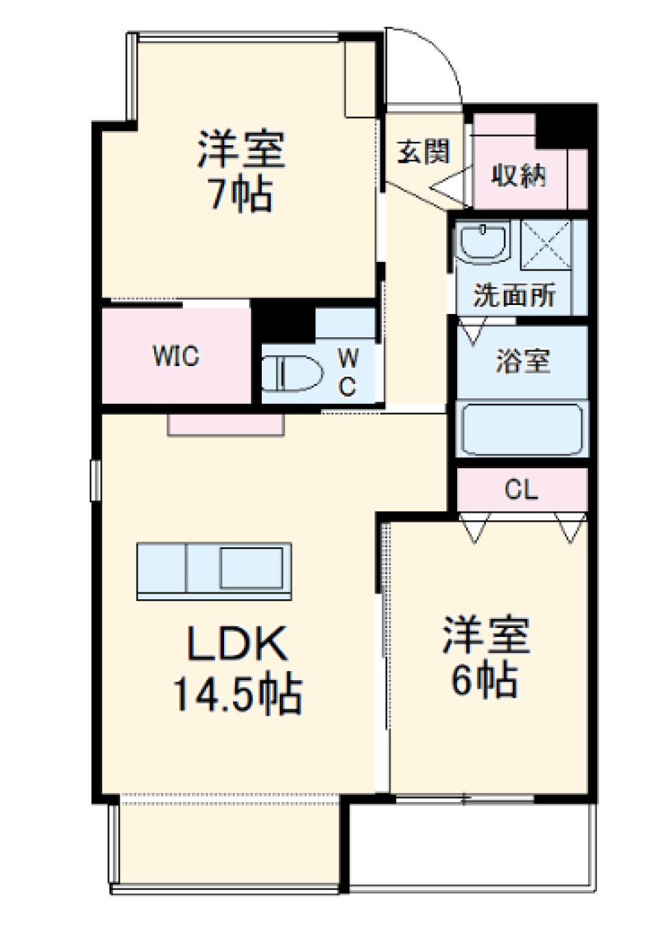 キッチン重視ですの間取り図