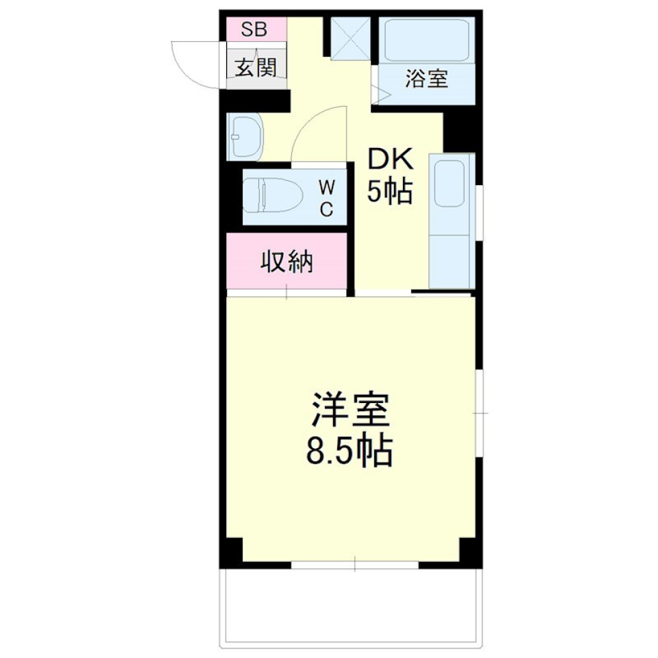 駅チカ重視で探してる方の間取り図