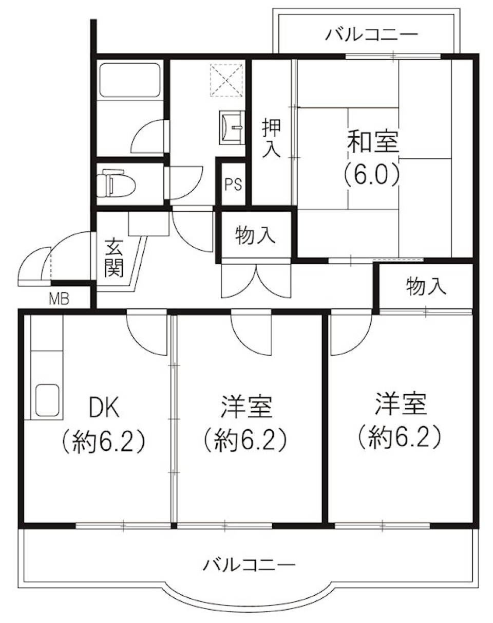 ウサギ好きさん必見！［ペット可］の間取り図